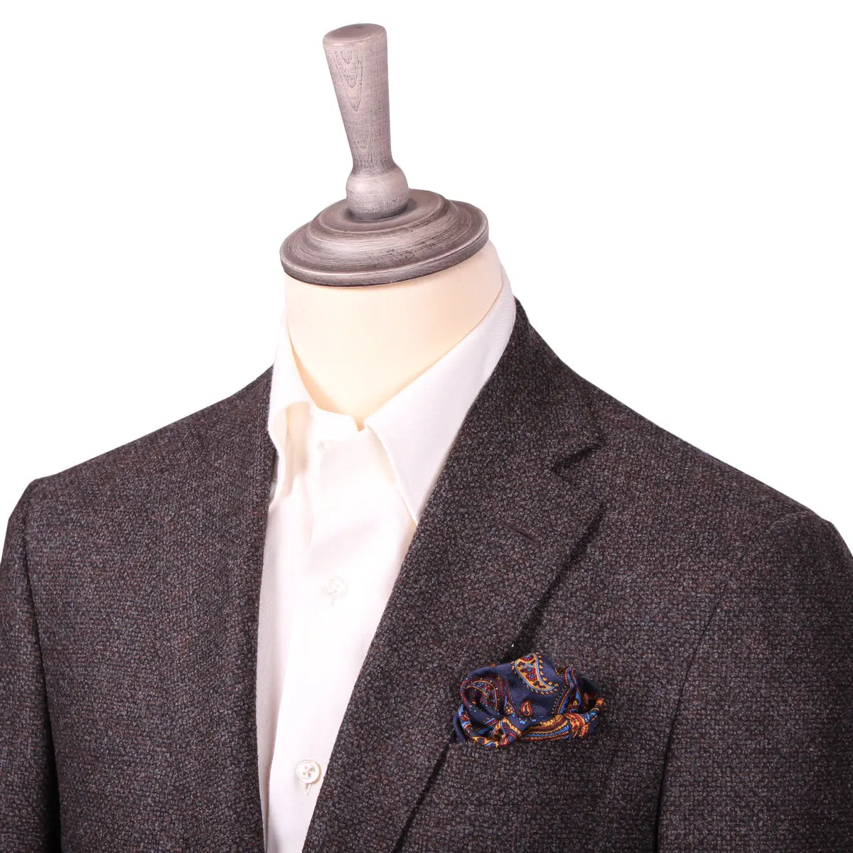 Brown Bouclé Wool, Silk, & Cashmere Blend Jacket JACKETS Robert Old