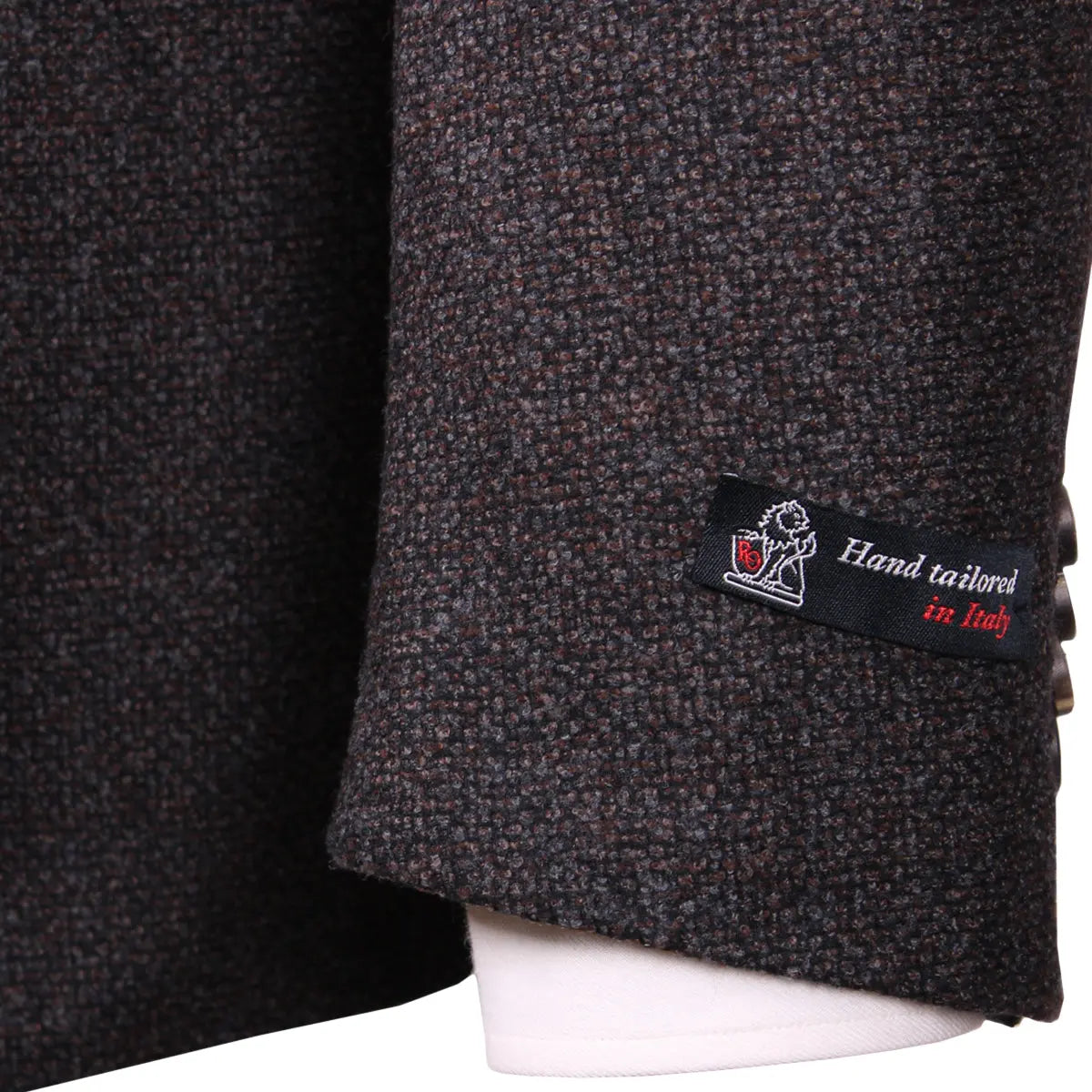 Brown Bouclé Wool, Silk, & Cashmere Blend Jacket JACKETS Robert Old