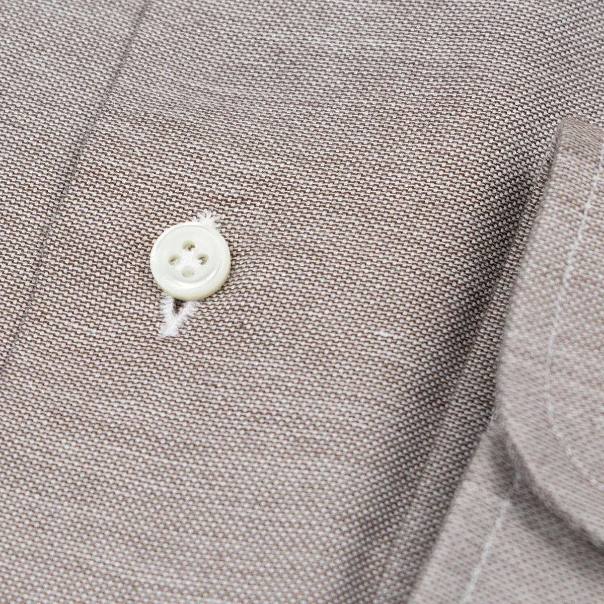Brown Wool &amp; Cashmere Slim Fit Shirt L/S SHIRTS Robert Old