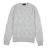 Robert Old - Ice Grey Diamond Knit Wool Blend Crewneck Jumper KNITWEAR Robert Old