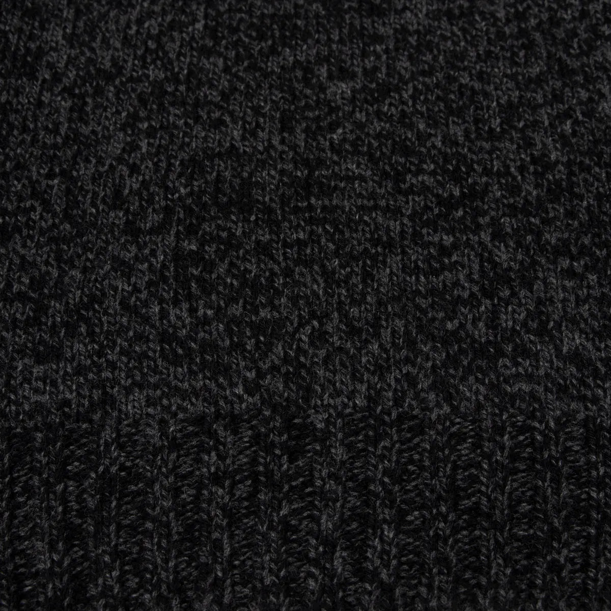 Charcoal Black Melange Buttoned-Neck Wool Jumper KNITWEAR Robert Old
