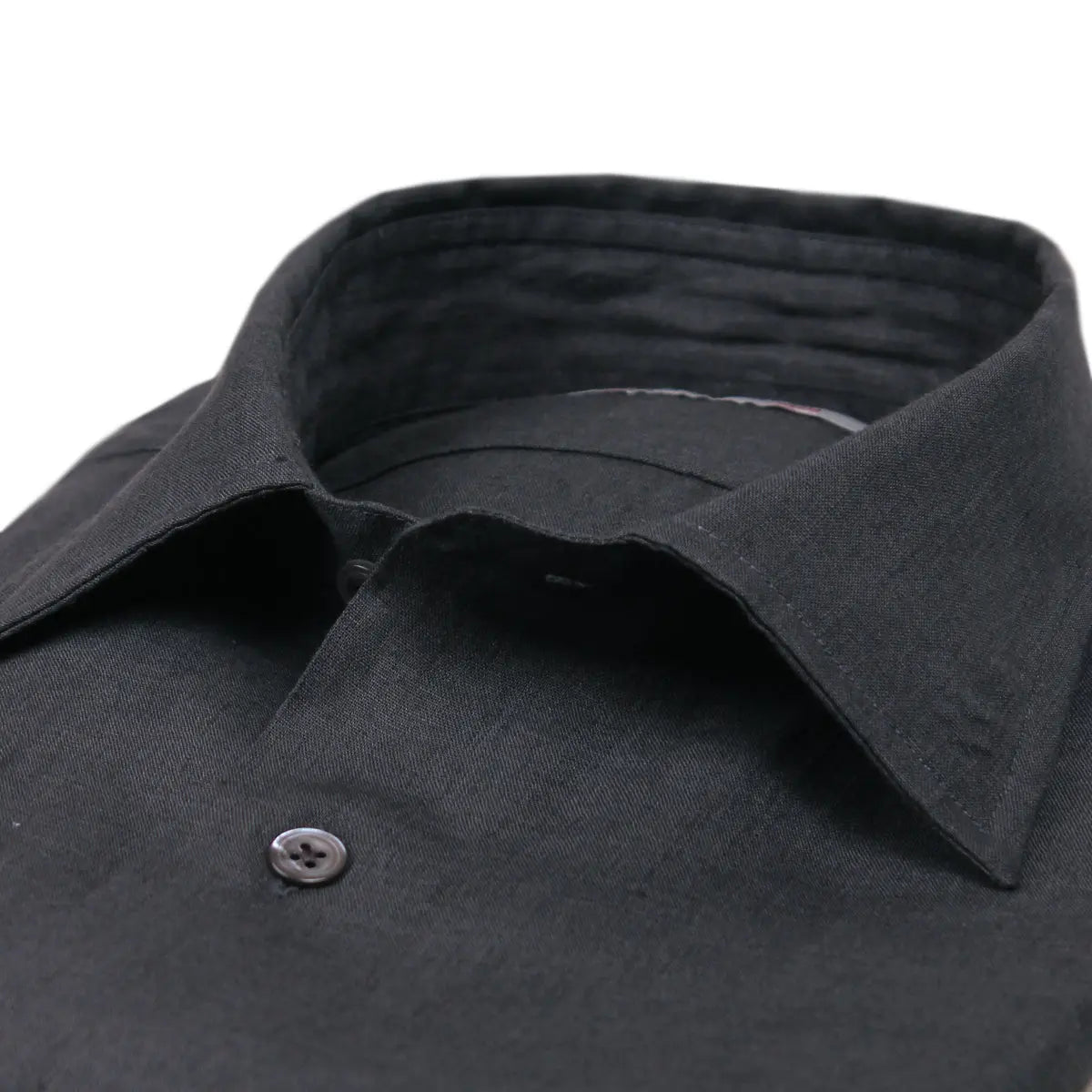 Charcoal Slate Irish Linen Short Sleeve Shirt S/S SHIRTS Robert Old