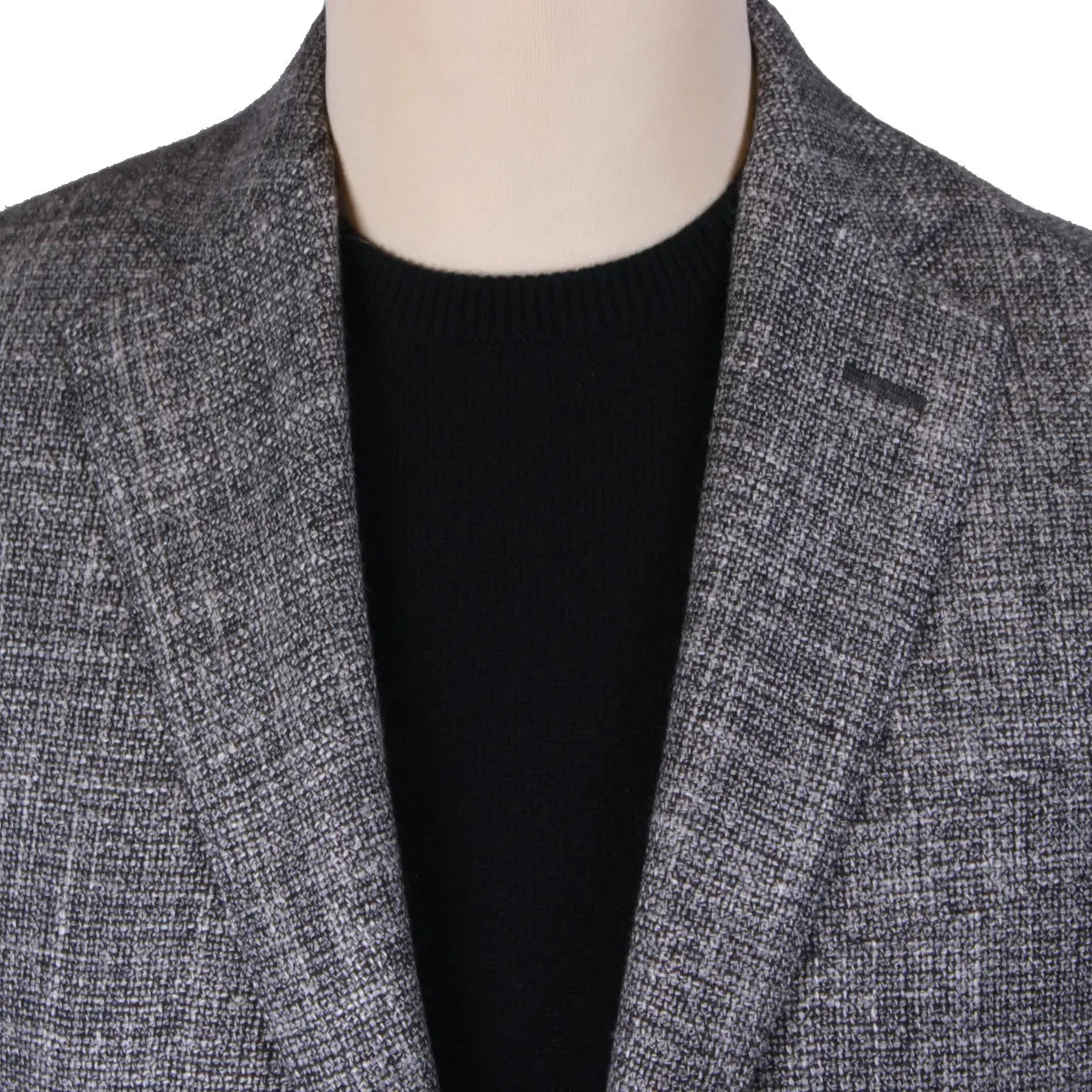 Charcoal Wool, Linen, & Sisal Weave Jacket JACKETS Robert Old