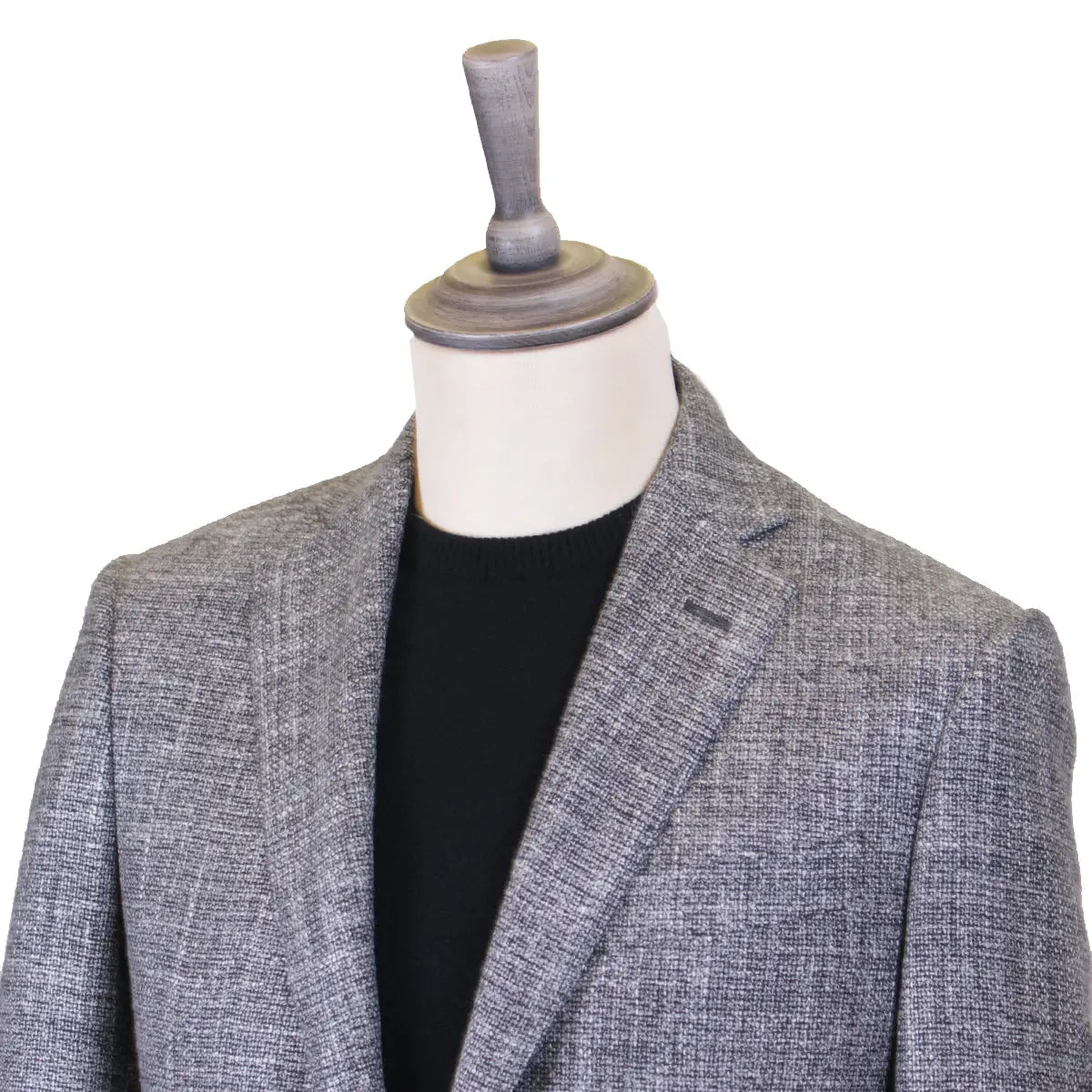 Charcoal Wool, Linen, & Sisal Weave Jacket JACKETS Robert Old