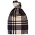 Robert Old - Coffee & Cream Checked Ripple Cashmere Scarf SCARVES Robert Old