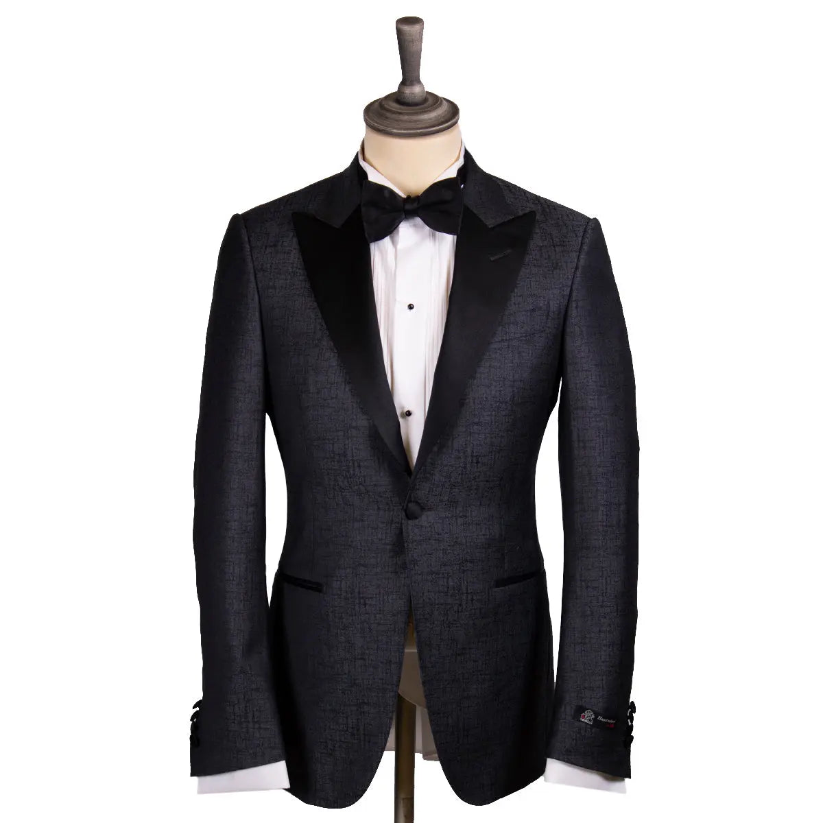 Dark Grey Jacquard Weave Tuxedo Jacket JACKETS Robert Old