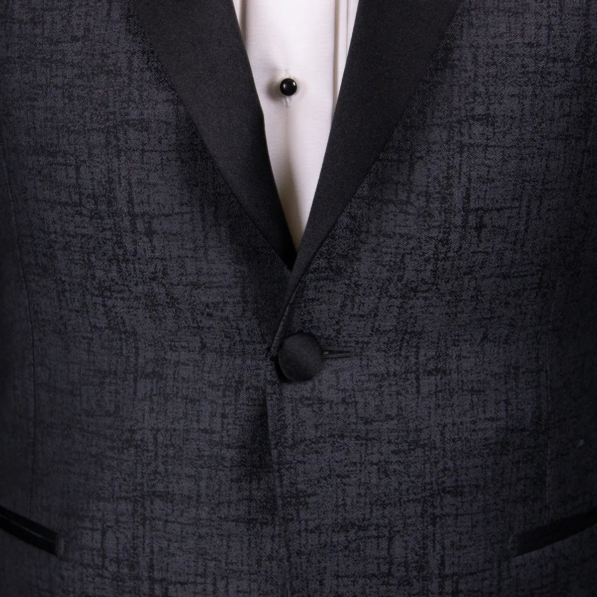 Dark Grey Jacquard Weave Tuxedo Jacket JACKETS Robert Old