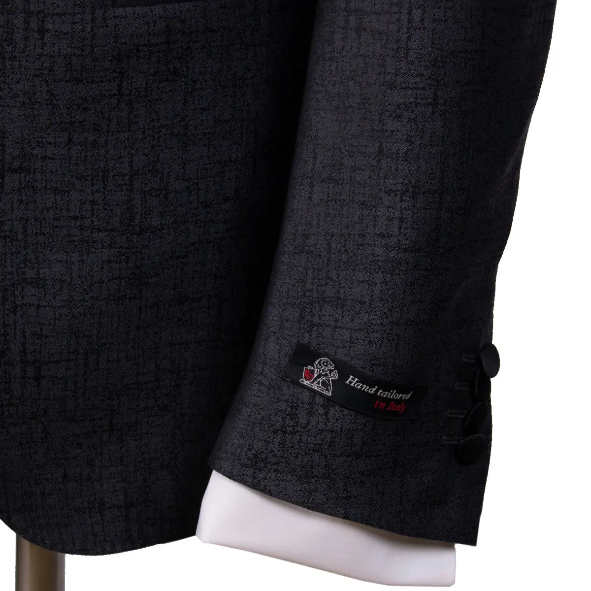 Dark Grey Jacquard Weave Tuxedo Jacket JACKETS Robert Old