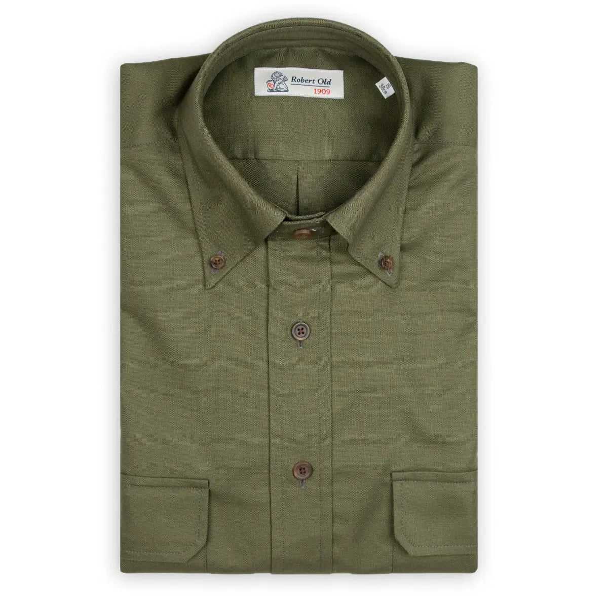 Green Oxford Two-Pocket Long Sleeve Shirt L/S SHIRTS Robert Old