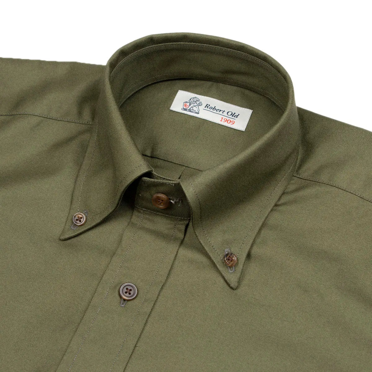 Green Oxford Two-Pocket Long Sleeve Shirt L/S SHIRTS Robert Old