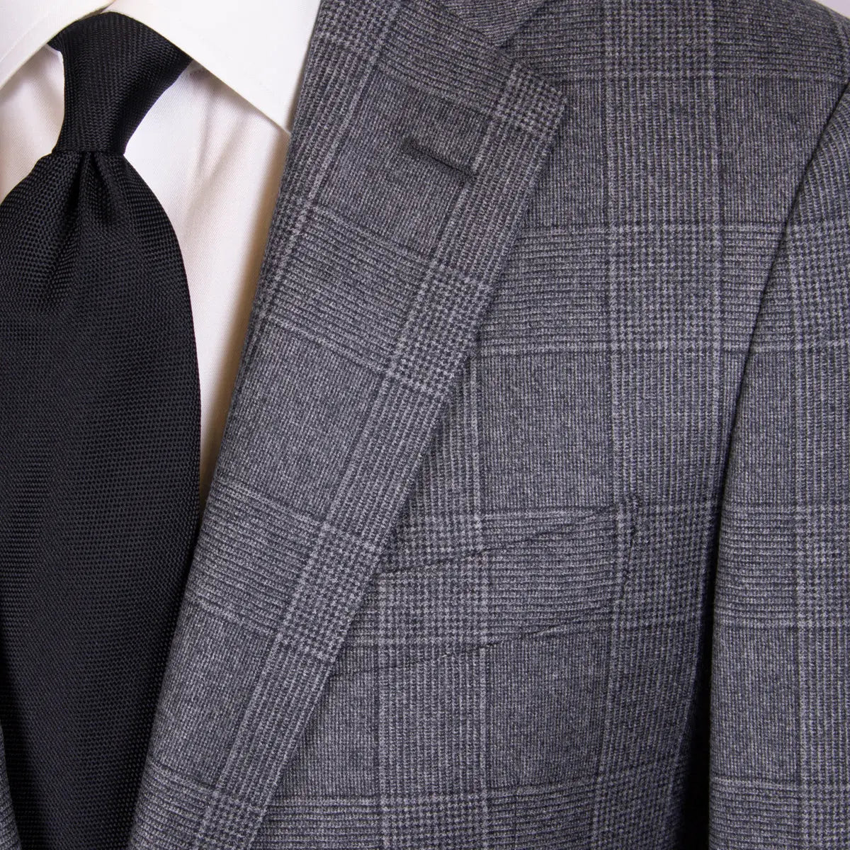 Grey Prince of Wales Check Wool Suit SUITS Robert Old