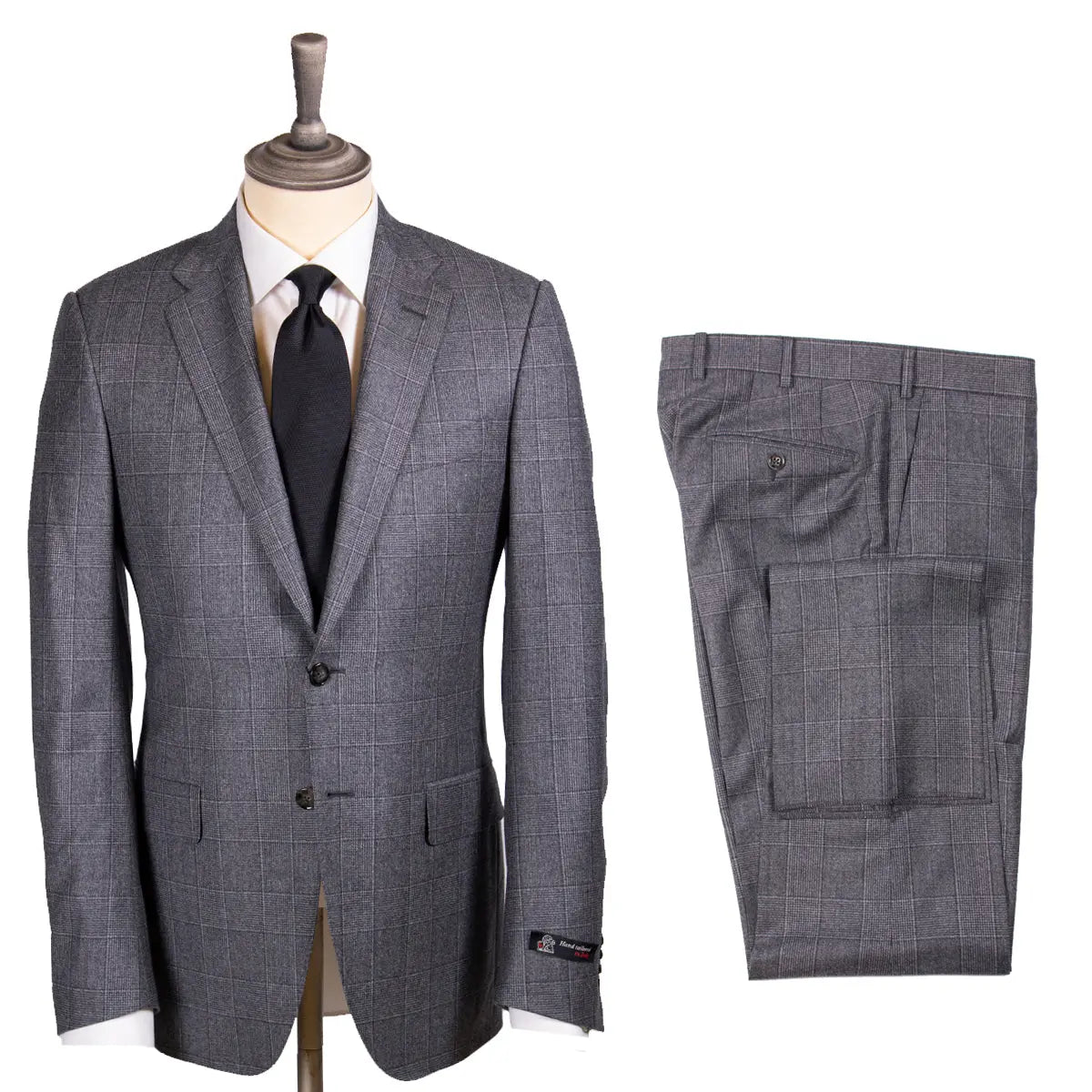 Grey Prince of Wales Check Wool Suit SUITS Robert Old