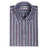 Grey, Red & White Stripe Zephir Long Sleeve Shirt L/S SHIRTS Robert Old