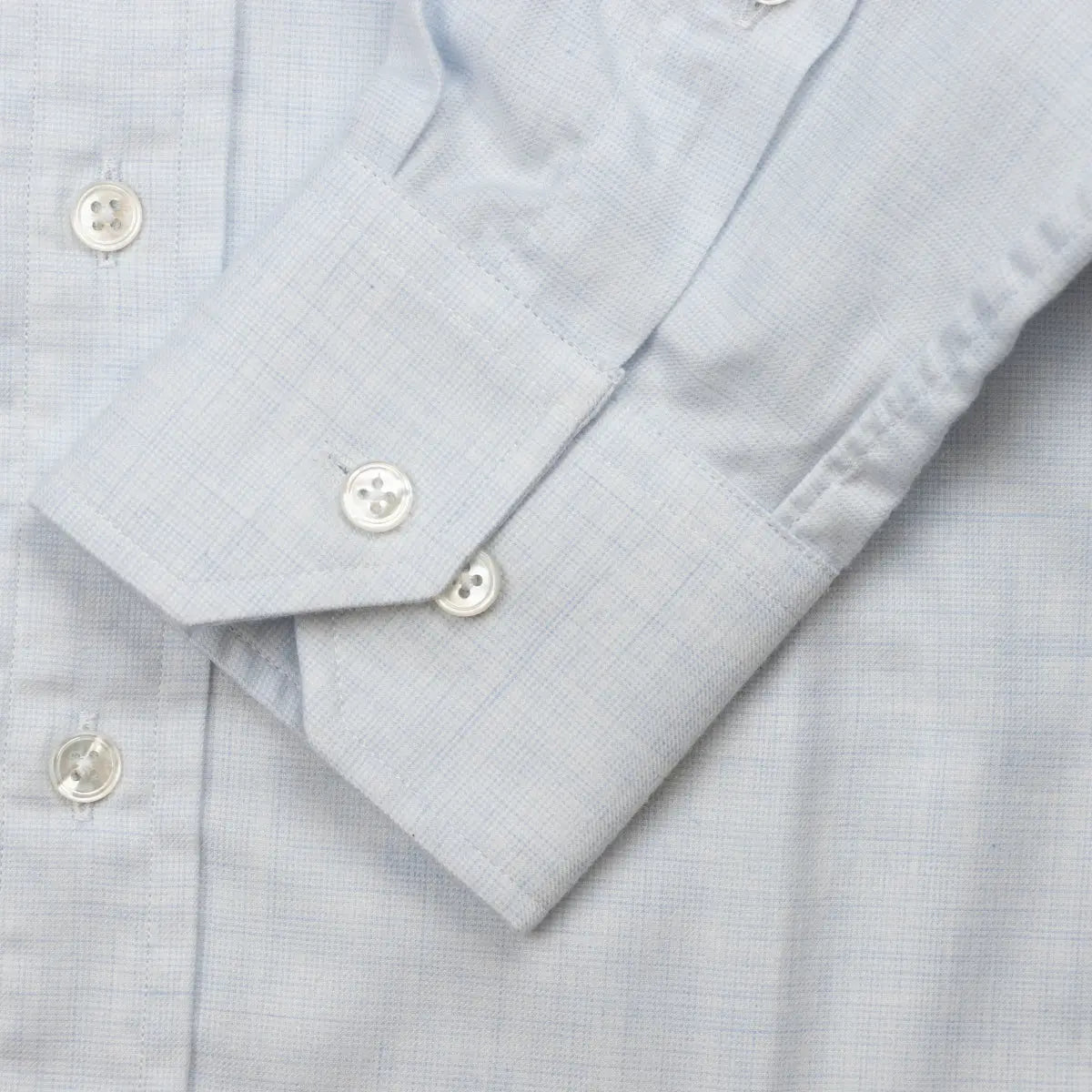 Light Blue Flanello Junior Cotton Long Sleeve Shirt L/S SHIRTS Robert Old