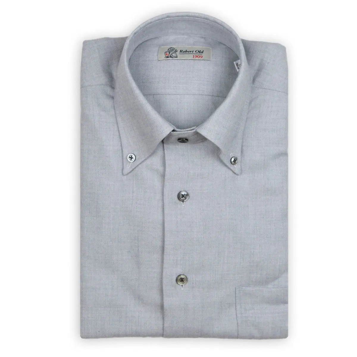 Light Grey Cashmerello Long Sleeve Shirt L/S SHIRTS Robert Old