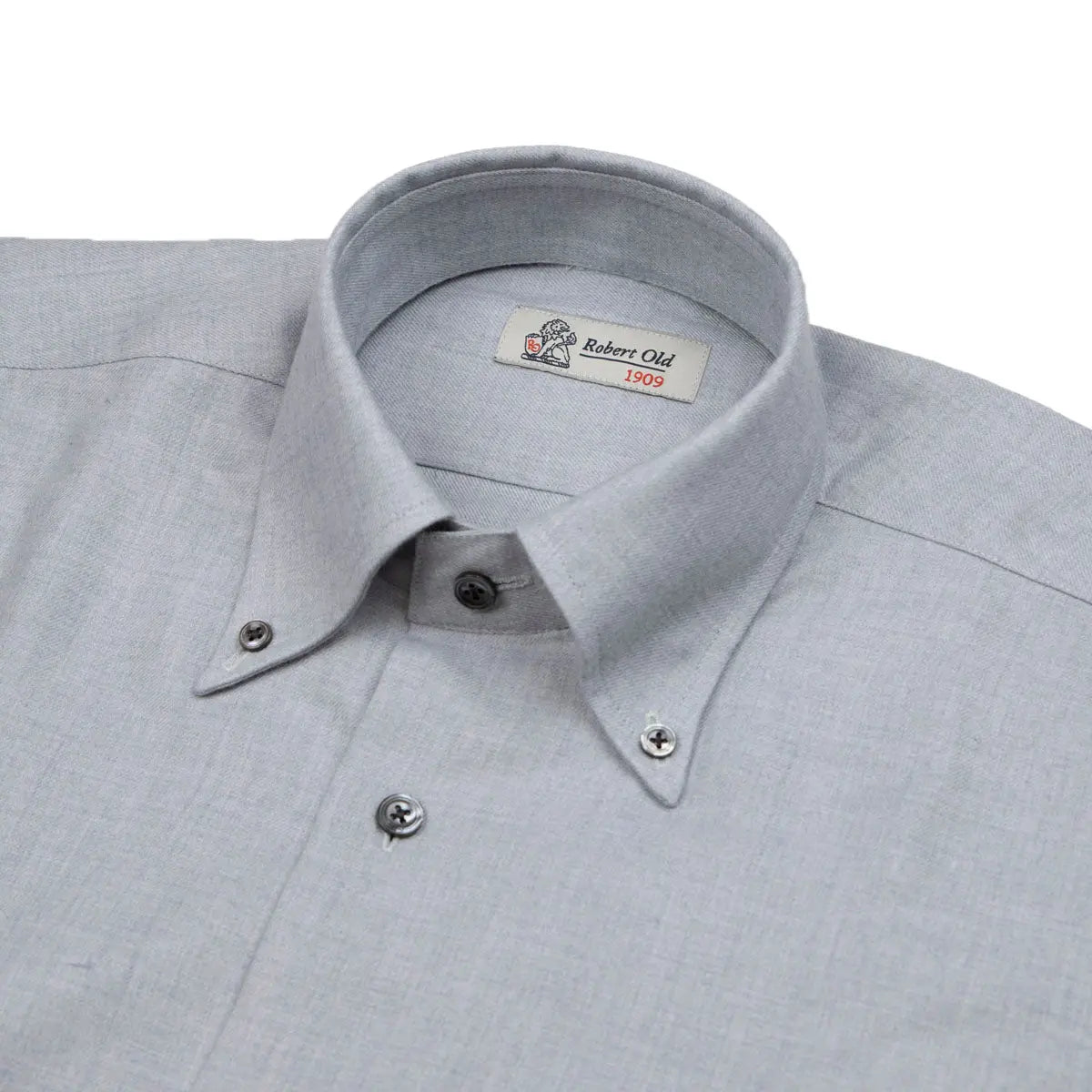 Light Grey Cashmerello Long Sleeve Shirt L/S SHIRTS Robert Old