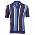 Multicolour Striped Knitted Cotton Polo Shirt S/S POLOS Robert Old