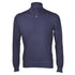 Navy Fine Knitted Wool Quarter Zip Sweater KNITWEAR Robert Old