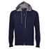 Navy Lightweight Cotton Cashmere Full Zip Hoodie KNITWEAR Robert Old