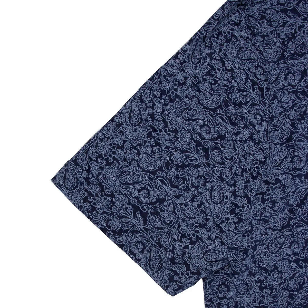 Navy Paisley Print Cotton T-Shirt TEE SHIRTS Robert Old