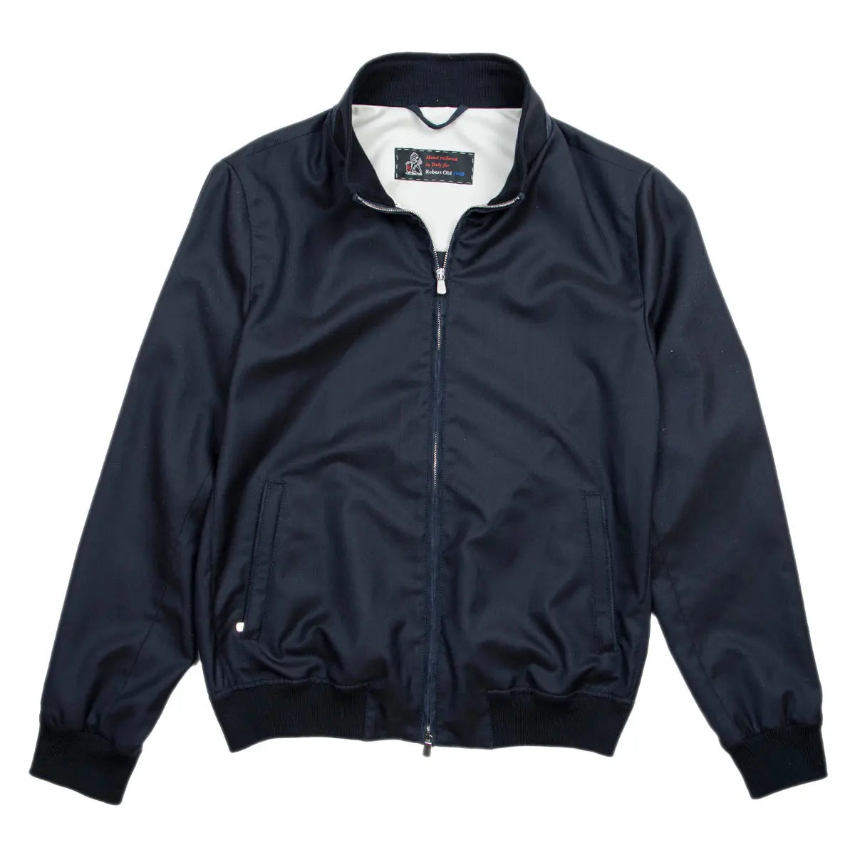 Navy Scabal Wool Lightweight Bomber Jacket BLOUSONS Robert Old