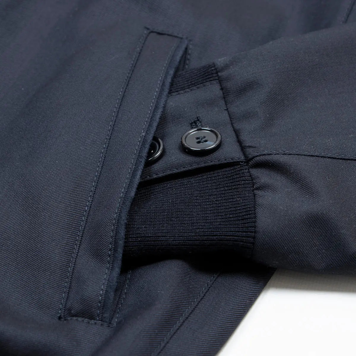 Navy Scabal Wool Lightweight Bomber Jacket BLOUSONS Robert Old