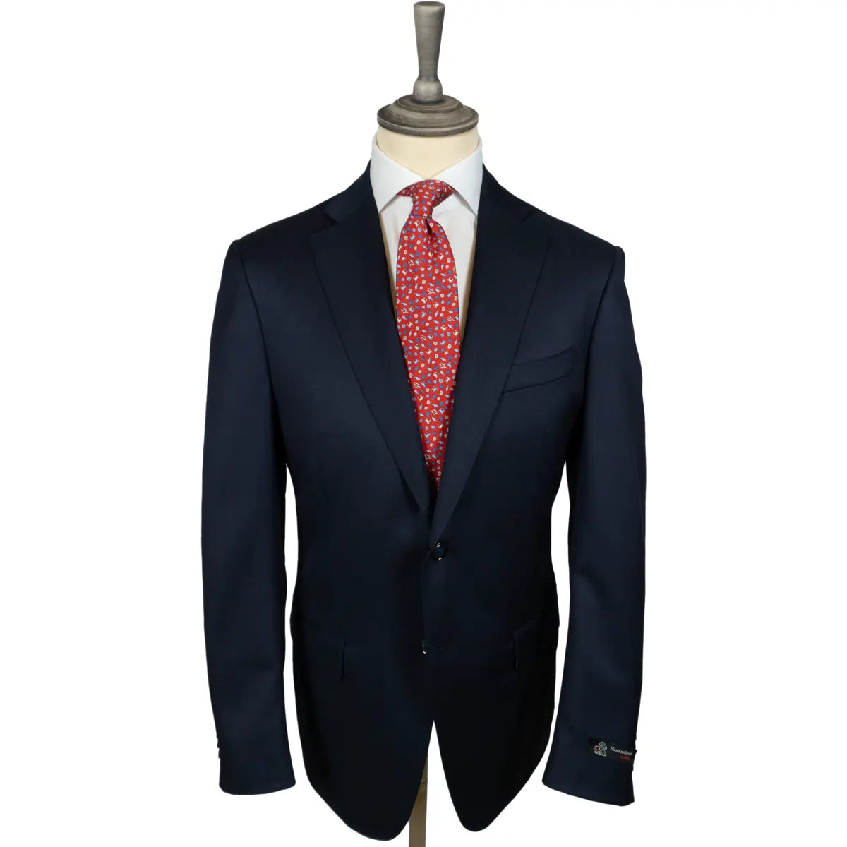 Navy Pin Dot Micro-Effect Super 130’s Wool Suit SUITS Robert Old