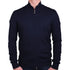 Navy Waffle Knit Full Zip Cardigan KNITWEAR Robert Old