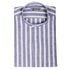 Navy & White Bar Stripe Zephir Long Sleeve Cotton Shirt L/S SHIRTS Robert Old