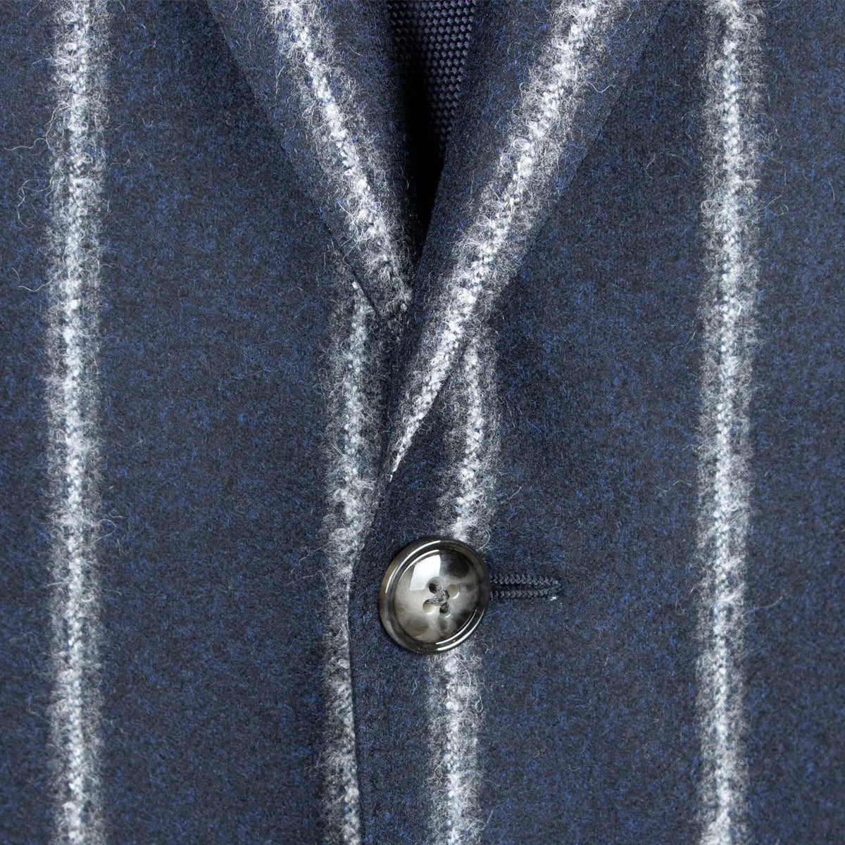 Navy & White Cloudstripe Wool Jacket JACKETS Robert Old