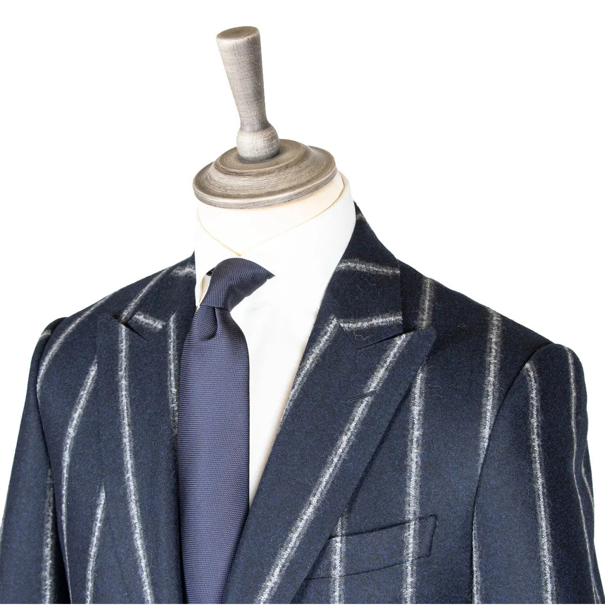 Navy & White Cloudstripe Wool Jacket JACKETS Robert Old