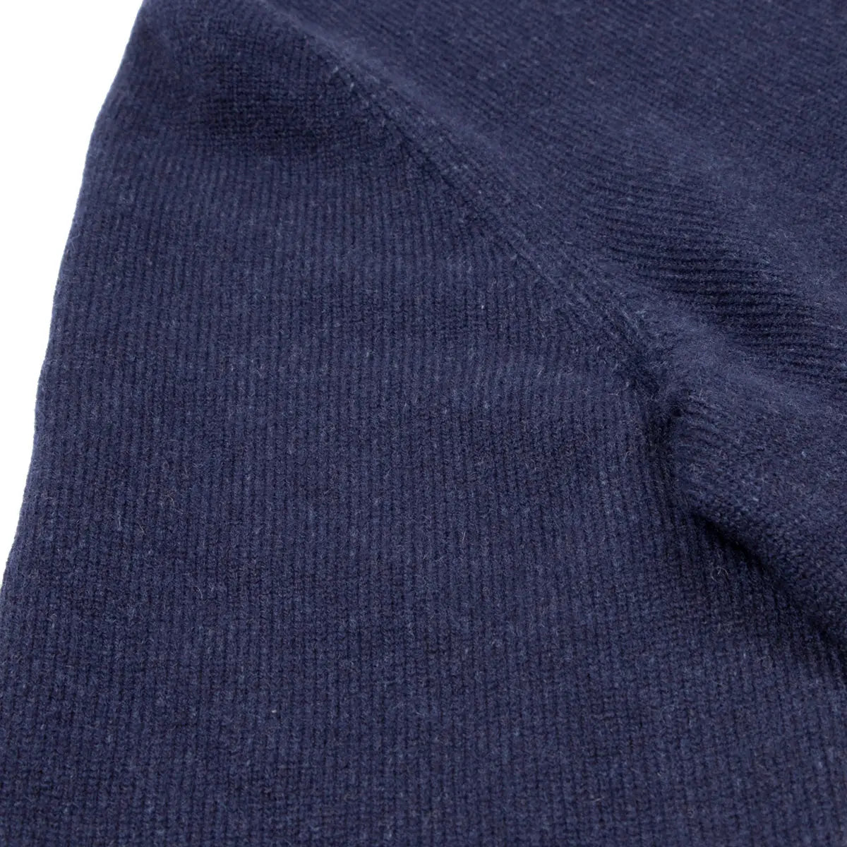 Navy Wool & Cashmere Blend Crewneck Jumper KNITWEAR Robert Old
