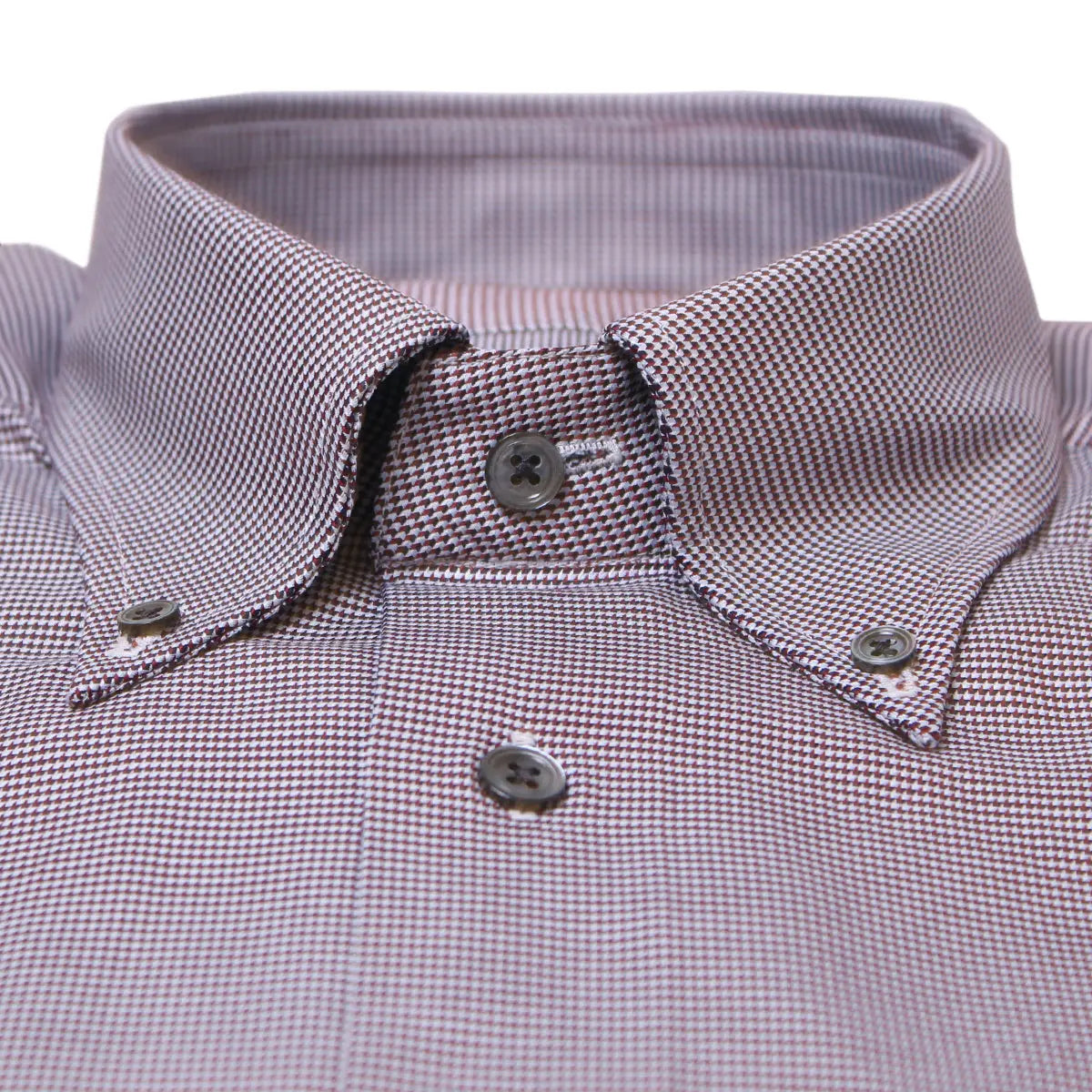 Silver, Red &amp; Black Puppytooth Cotton Long Sleeve Shirt L/S SHIRTS Robert Old