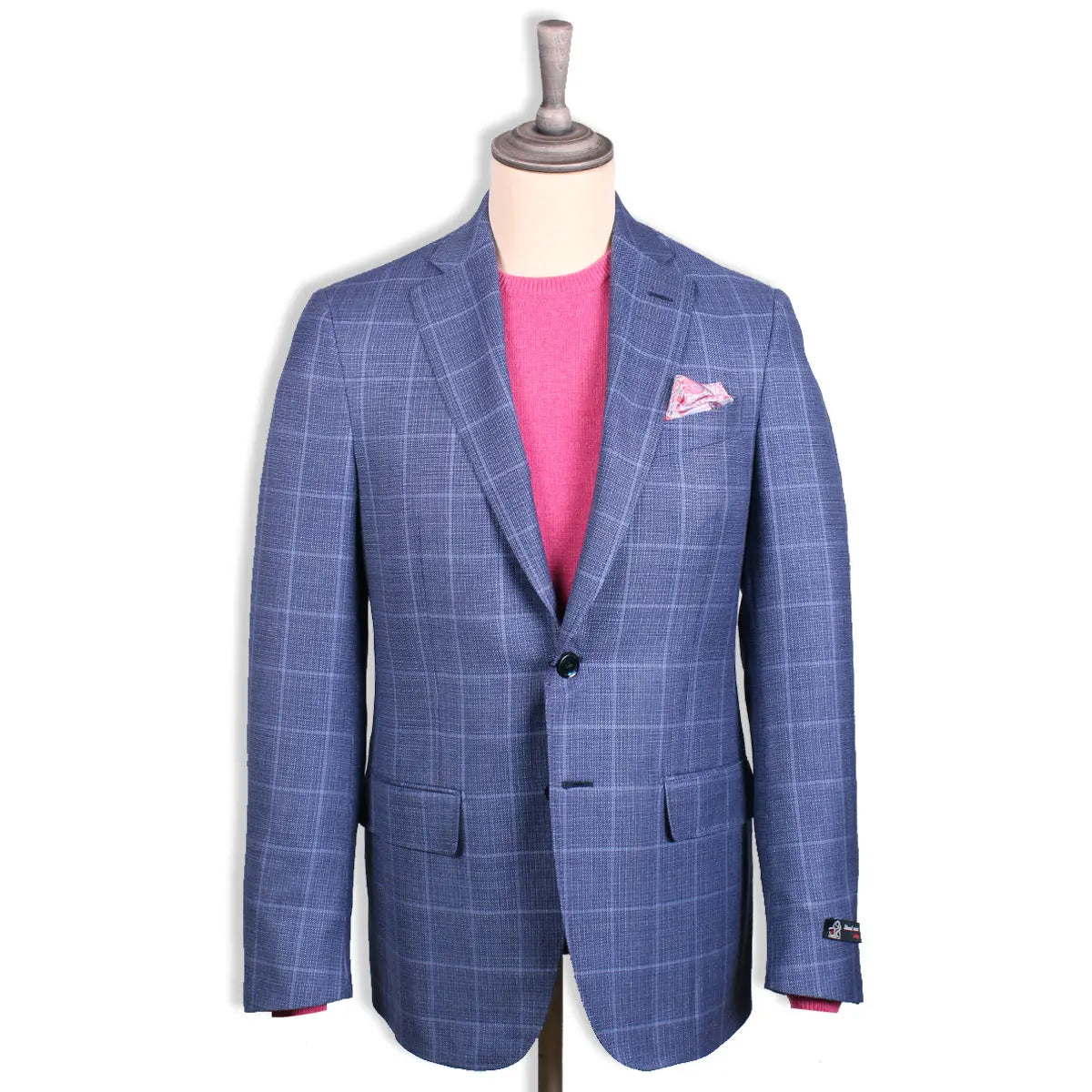 Steel Blue Overcheck Wool Jacket JACKETS Robert Old