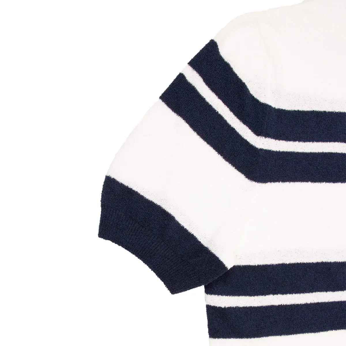 White &amp; Navy Striped Towelling T-Shirt TEE SHIRTS Robert Old