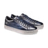 Santoni - Blue Leather Low-Top Sneakers SHOES Santoni
