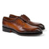 Santoni - Brown Hand-Aged Leather Derby Shoes SHOES Santoni