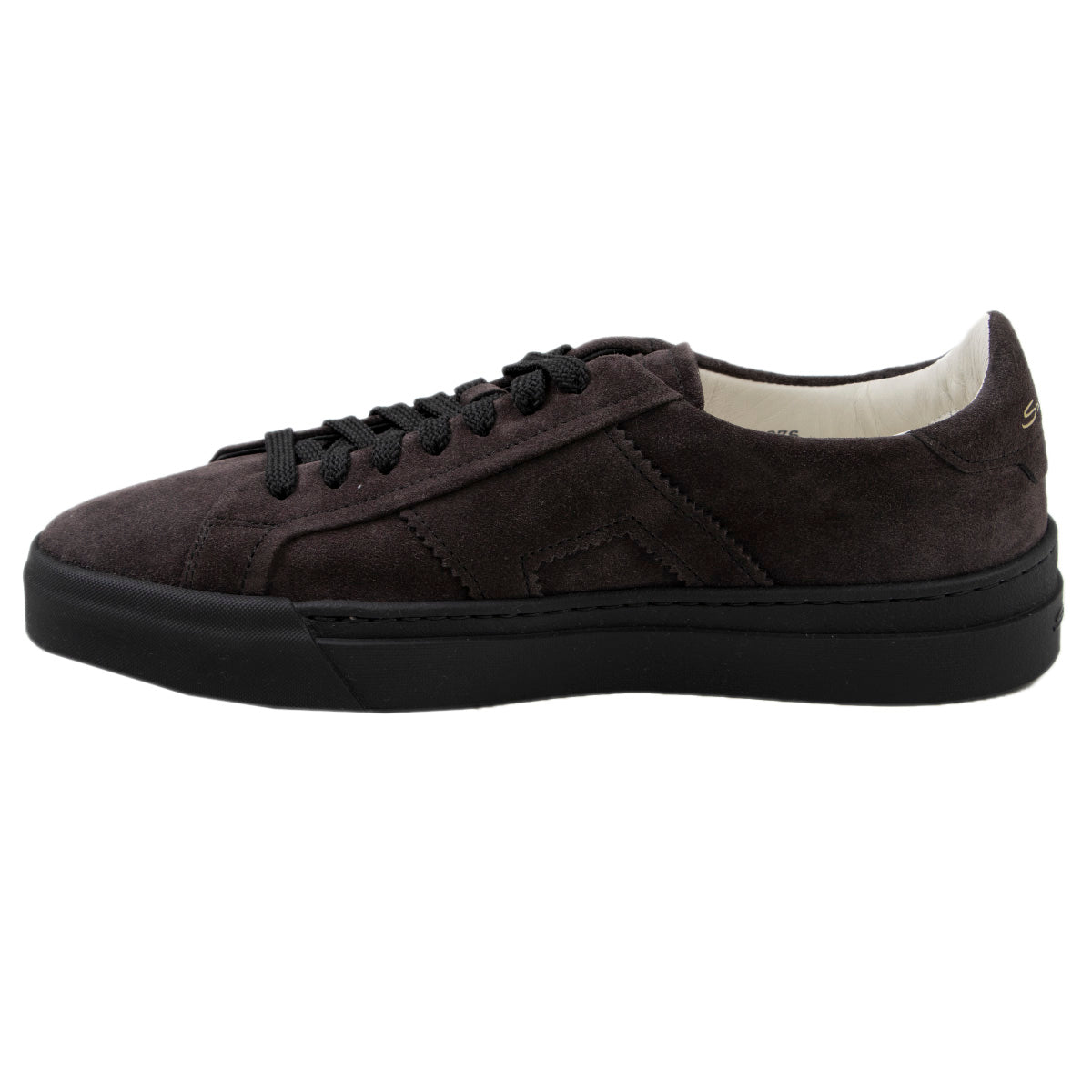 Charcoal Suede Double Buckle Sneaker SHOES Santoni