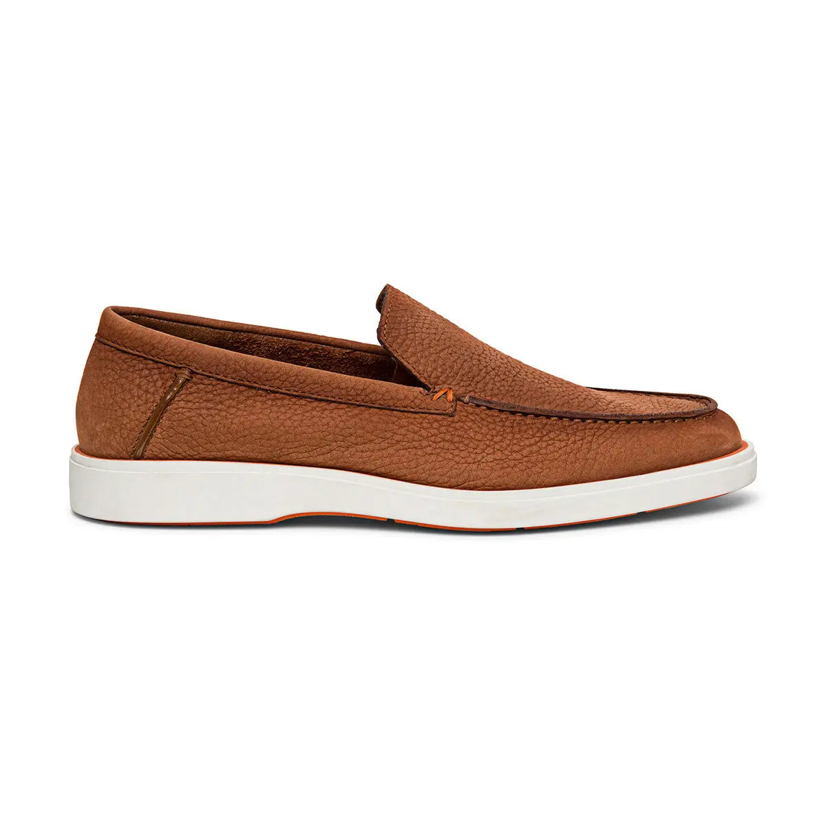 Tan Nubuck Classic Slip-On Loafers SHOES Santoni