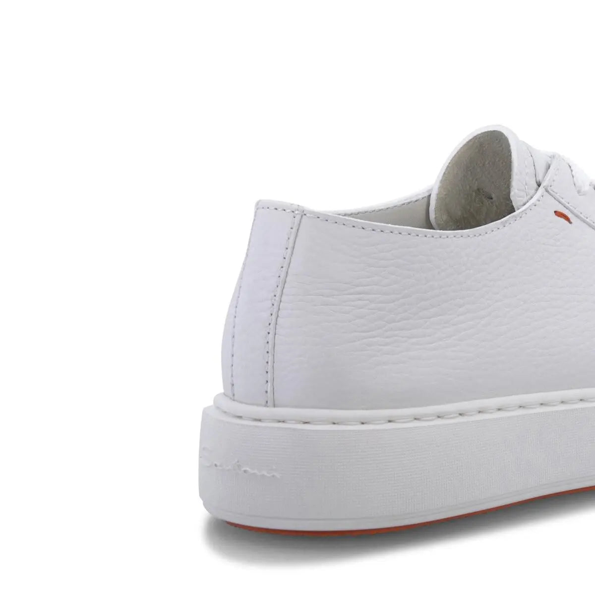 White Leather Low-Top Sneakers SHOES Santoni