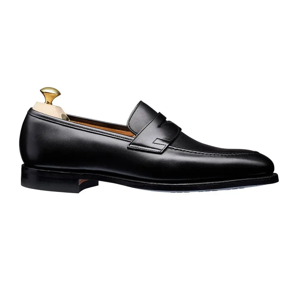 Crockett & Jones - Sydney Black Calf Penny Loafer - Single City Sole SHOES Crockett & Jones