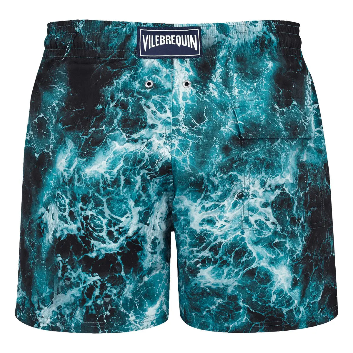 Blue ‘Ocean Print’ Moorise Stretch Swim Shorts SWIMWEAR Vilebrequin