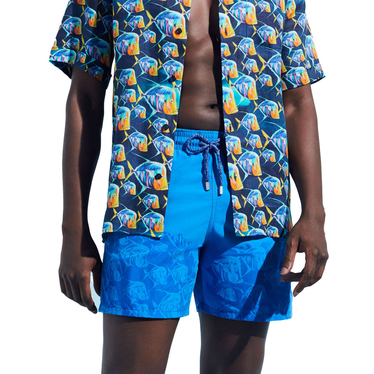 Vilebrequin - Blue ‘Piranhas’ Water-Reactive Swim Shorts SWIMWEAR Vilebrequin