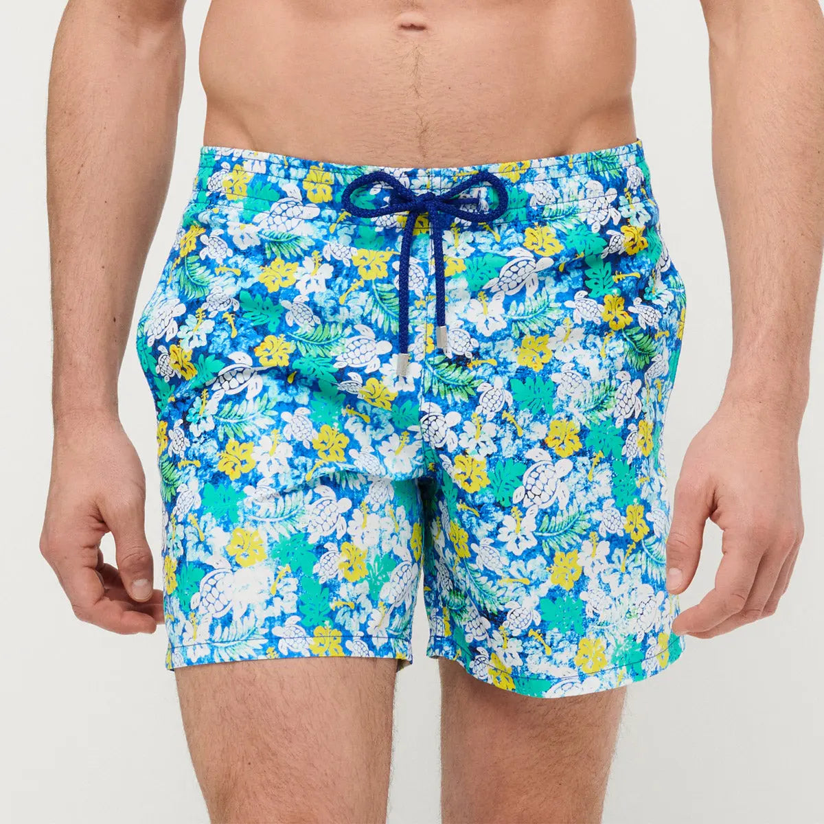 Lazulli Blue ‘Tropical Turtles’ Moorea Swim Shorts SWIMWEAR Vilebrequin