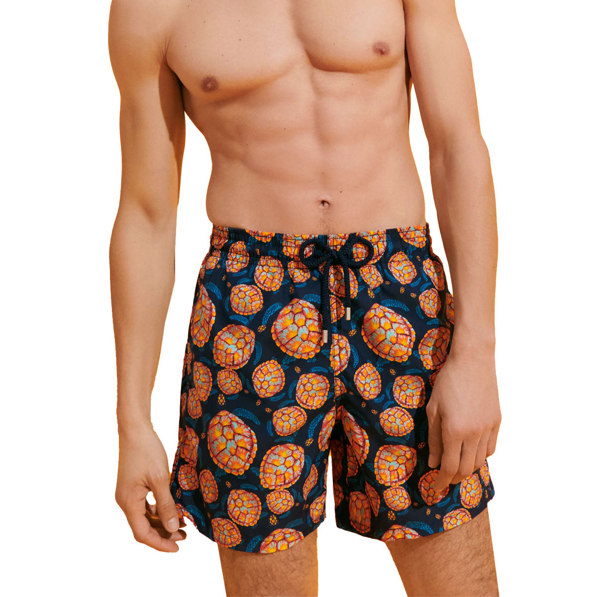Vilebrequin - Navy ‘Carapaces’ Moorea Swim Shorts SWIMWEAR Vilebrequin