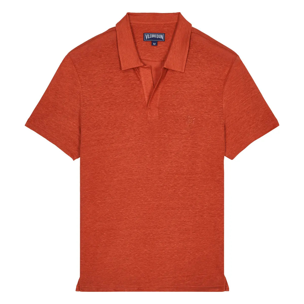 Vilebrequin - Tomette Red Linen Pyramid Polo Shirt S/S POLOS Vilebrequin
