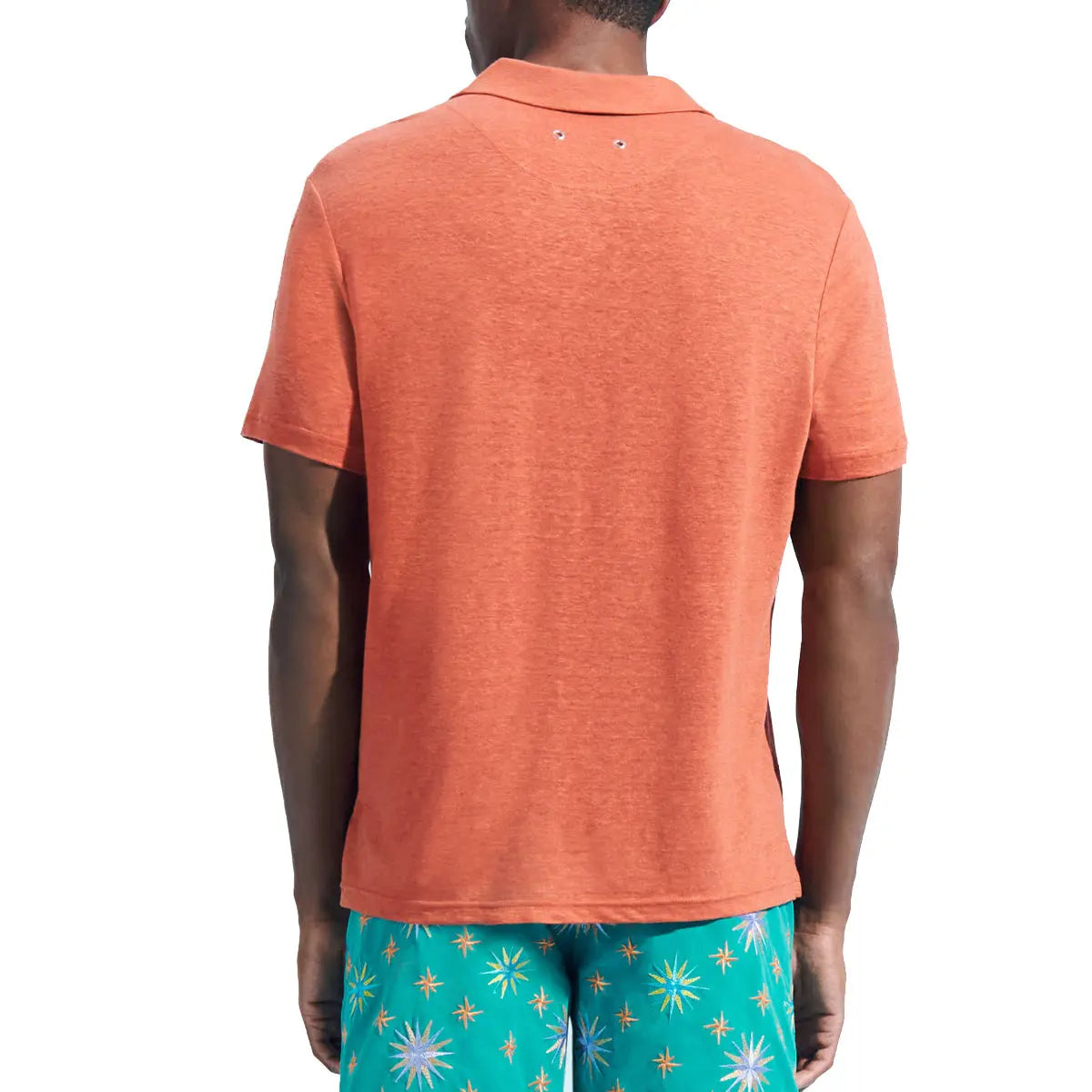 Vilebrequin - Tomette Red Linen Pyramid Polo Shirt S/S POLOS Vilebrequin
