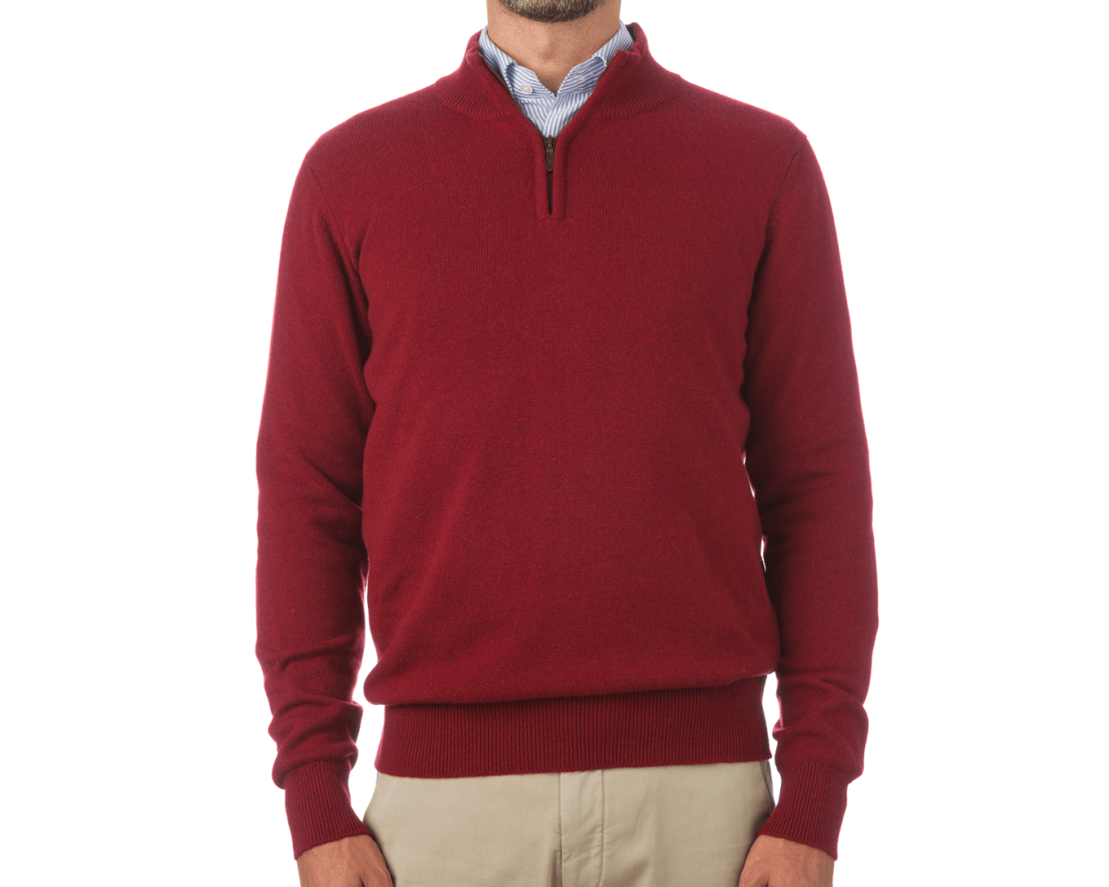 Robert Old Bowmore 4Ply 1/4 Zip Cashmere Sweater