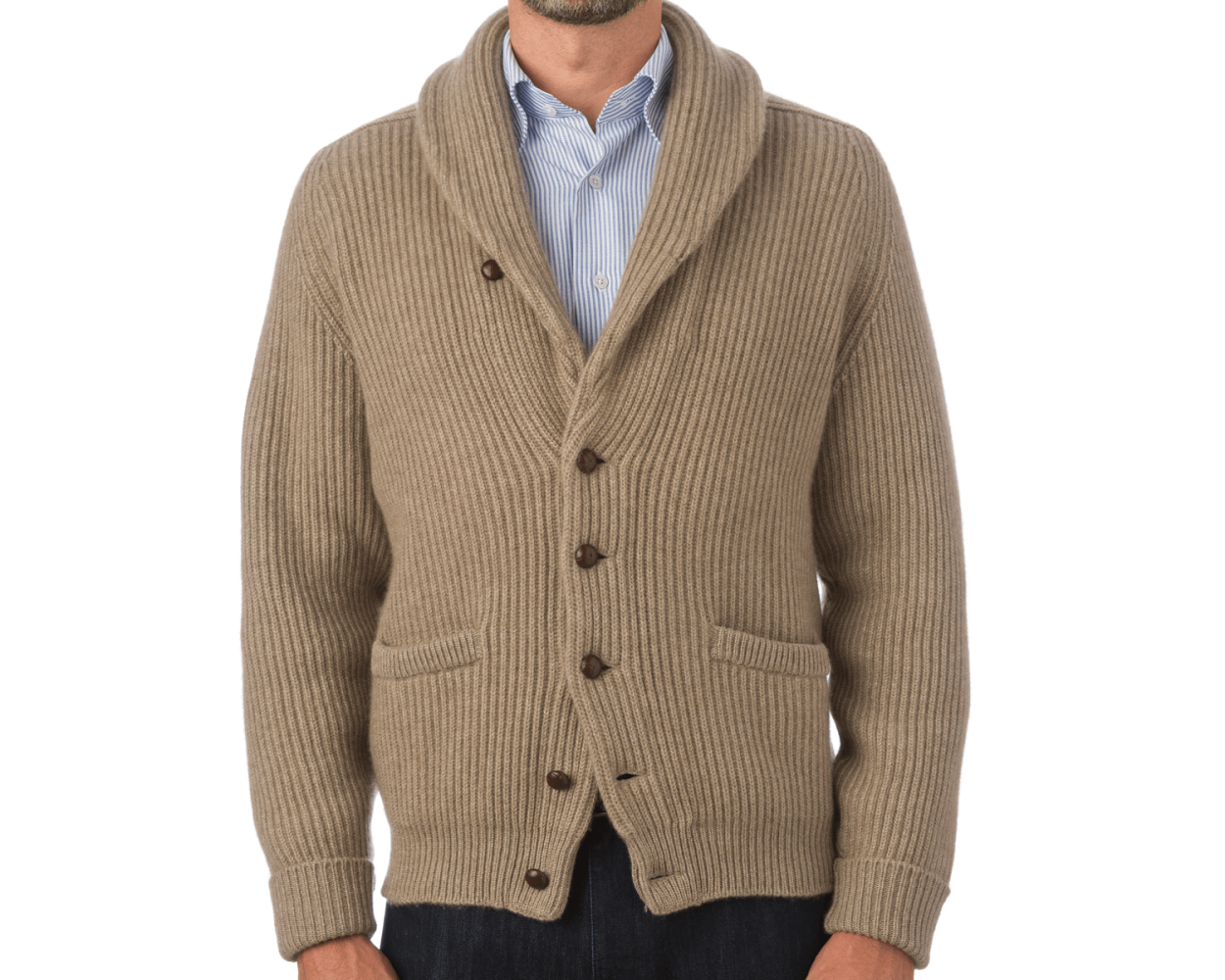 Robert Old Colonial 8 Ply Cashmere Shawl Collar Cardigan | Robert Old