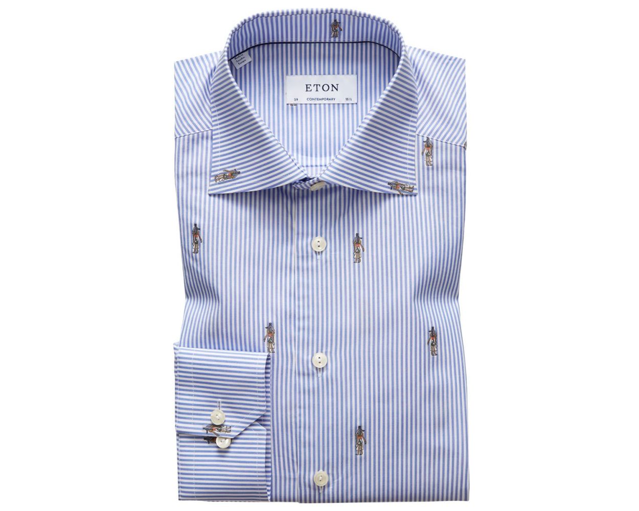 Eton Stripe Signature Twill Contemporary Shirt